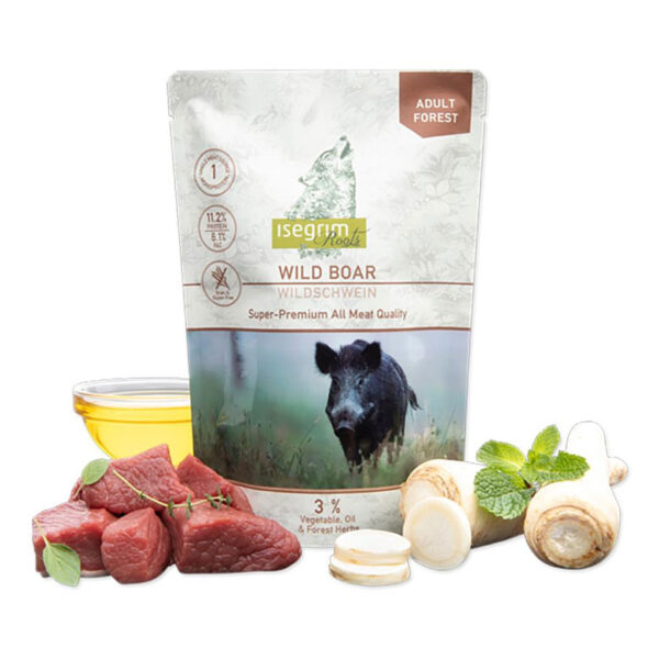 Isegrim Roots Monoproteína 410g - Javali, óleo de linhaça e ervas aromáticas