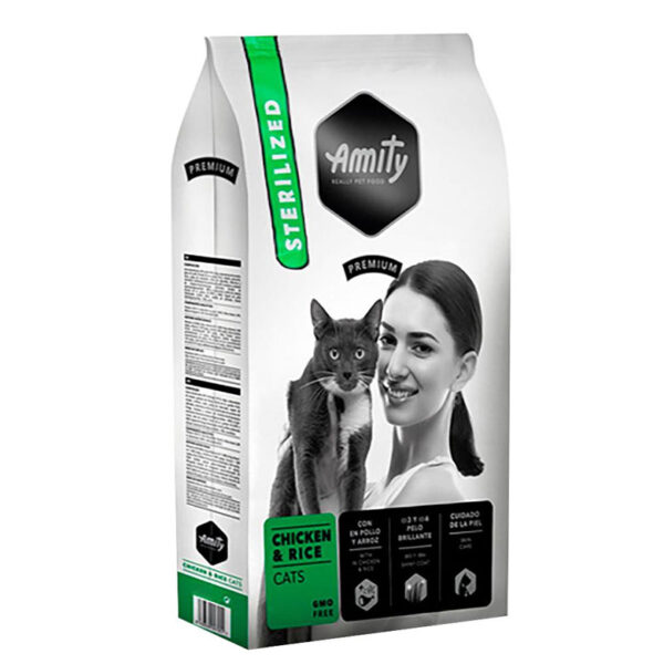 Amity Premium - Frango & Arroz Para Gatos Esterilizados