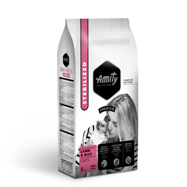 Amity Premium Gato - Borrego e Arroz Esterilizado
