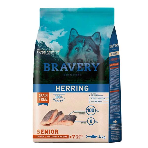 Bravery Sénior Médio/Grande – Arenque (Sem Cereais)