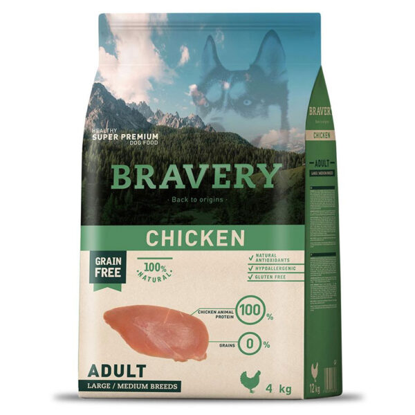 Bravery – Frango Sem Cereais (médio/grande)