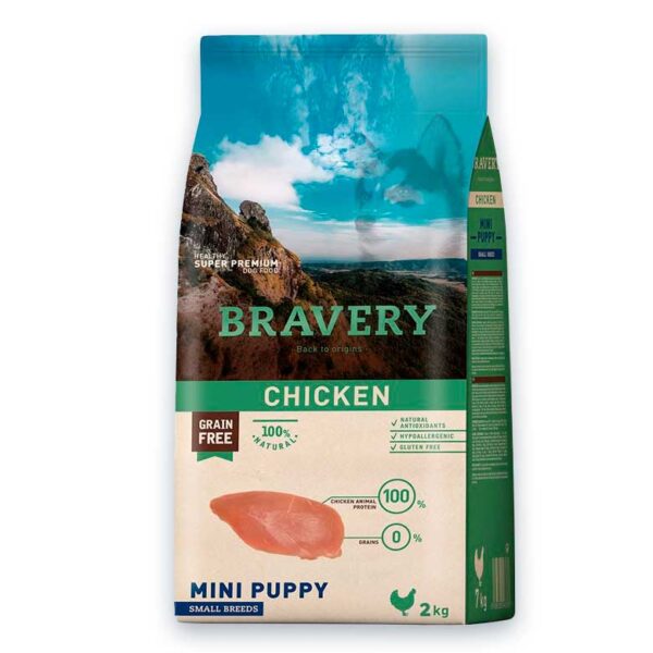 Bravery Puppy Mini – Frango (Sem Cereais)