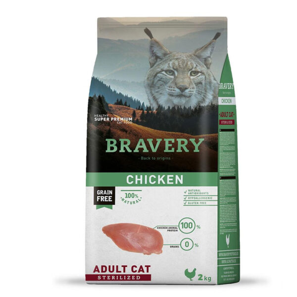 Bravery Sem Cereais de Frango - Adulto Esterilizado