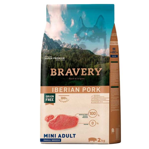 Bravery Adulto Mini – Porco Ibérico (Sem Cereais)