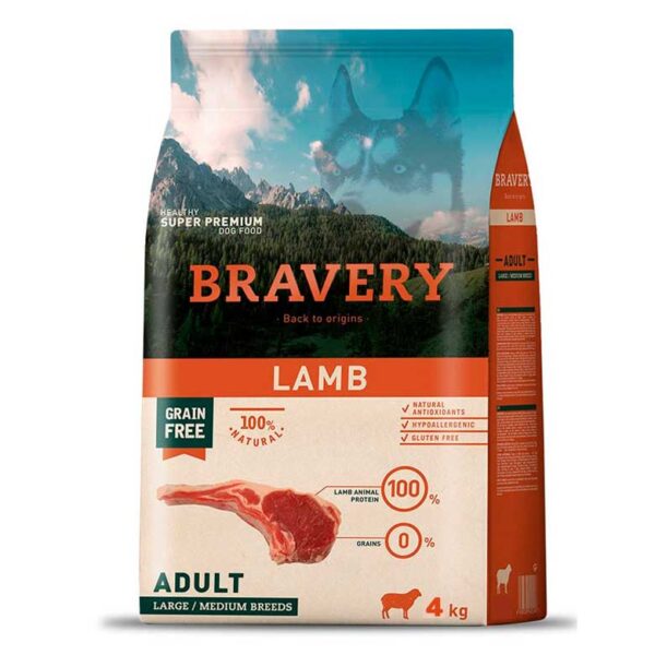 Bravery Adulto Médio/Grande – Borrego (Sem Cereais)