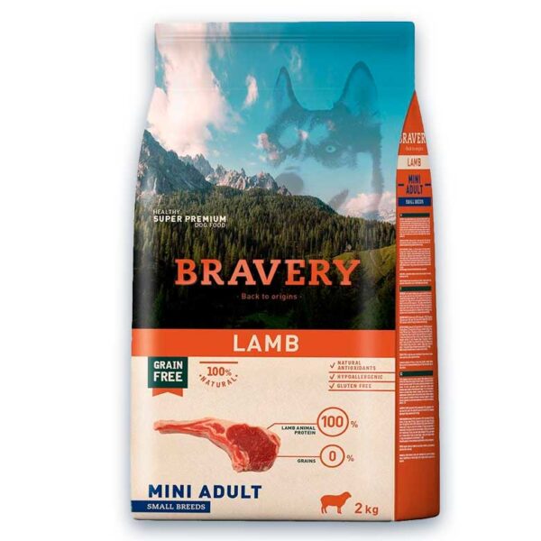Bravery – Cordeiro Mini Adulto (Sem Cereais)