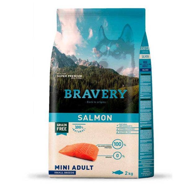 Bravery – Salmão Mini Adulto (Sem Cereais)