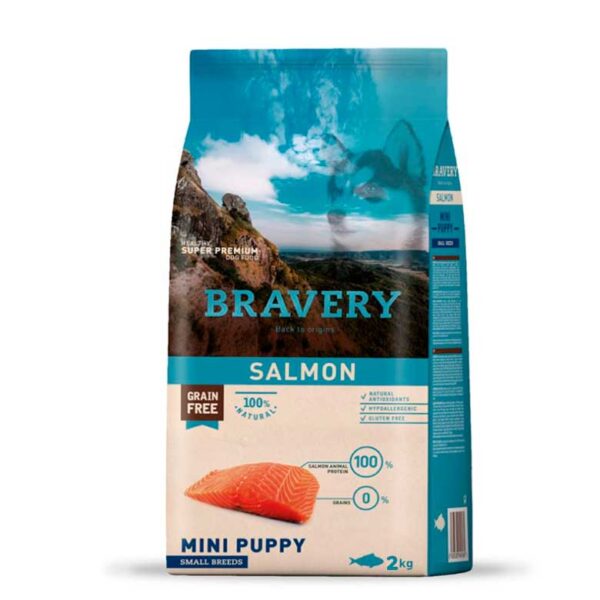 Bravery Mini Cão – Ração de Salmão (Sem Cereais)