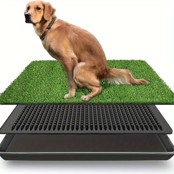 Tabuleiro para cães lavável à prova de fugas com sistema de 3 camadas