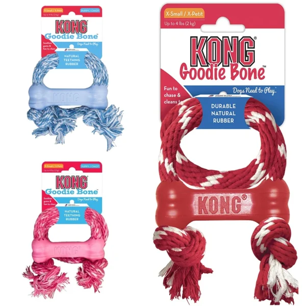 Osso KONG com Corda Trançada – Ideal para Raças Pequenas