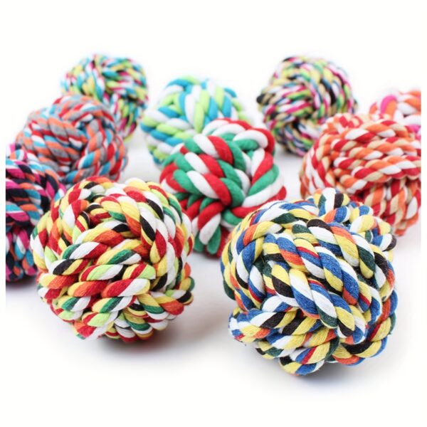 Bola Colorida de Corda para Cães e Gatos