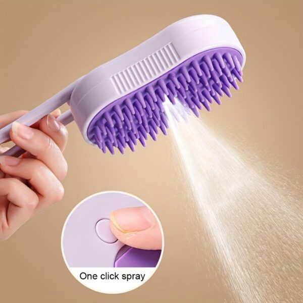 Escova de Vapor Elétrica para Banho Massagem e Remoção de Pelos de Pets