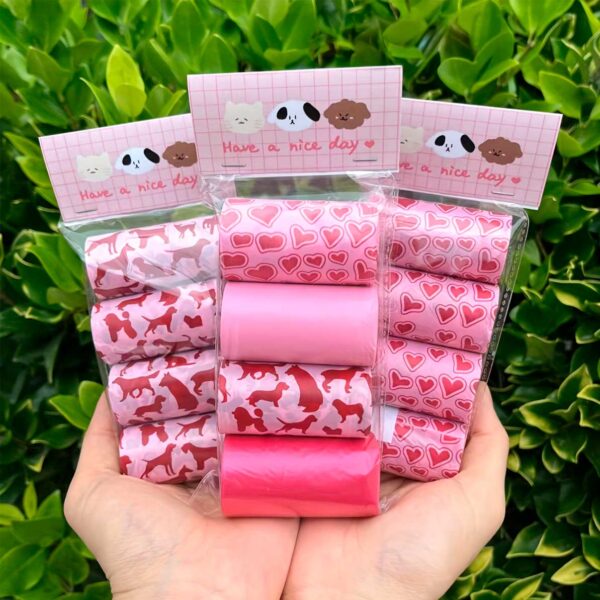 Sacos rosa para fezes - Pack 4 rolos