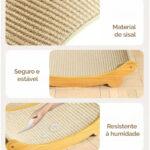 Cama arranhador de madeira para gatos com base resistente e removível - Image 7
