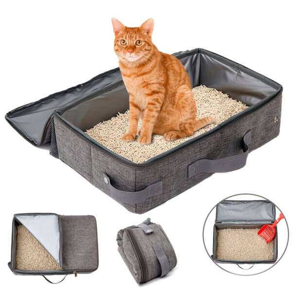 Caixa de Areia Portátil para Gatos