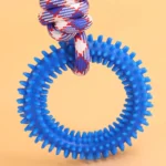 Brinquedo de corda com anel para cães com limpeza dentária - Image 3