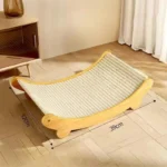Cama arranhador de madeira para gatos com base resistente e removível - Image 5