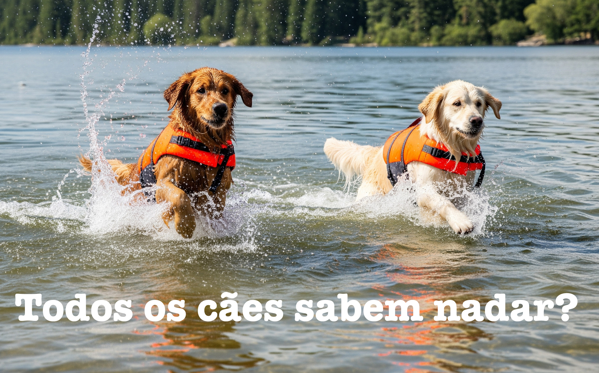 cães nadadores